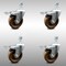 Service Caster 4 Inch SS High Temp Phenolic 12mm Threaded Stem Caster Set Total Lock Brake SCC-SSTSTTL20S414-PHSHT-M1215-4 - alternate 4
